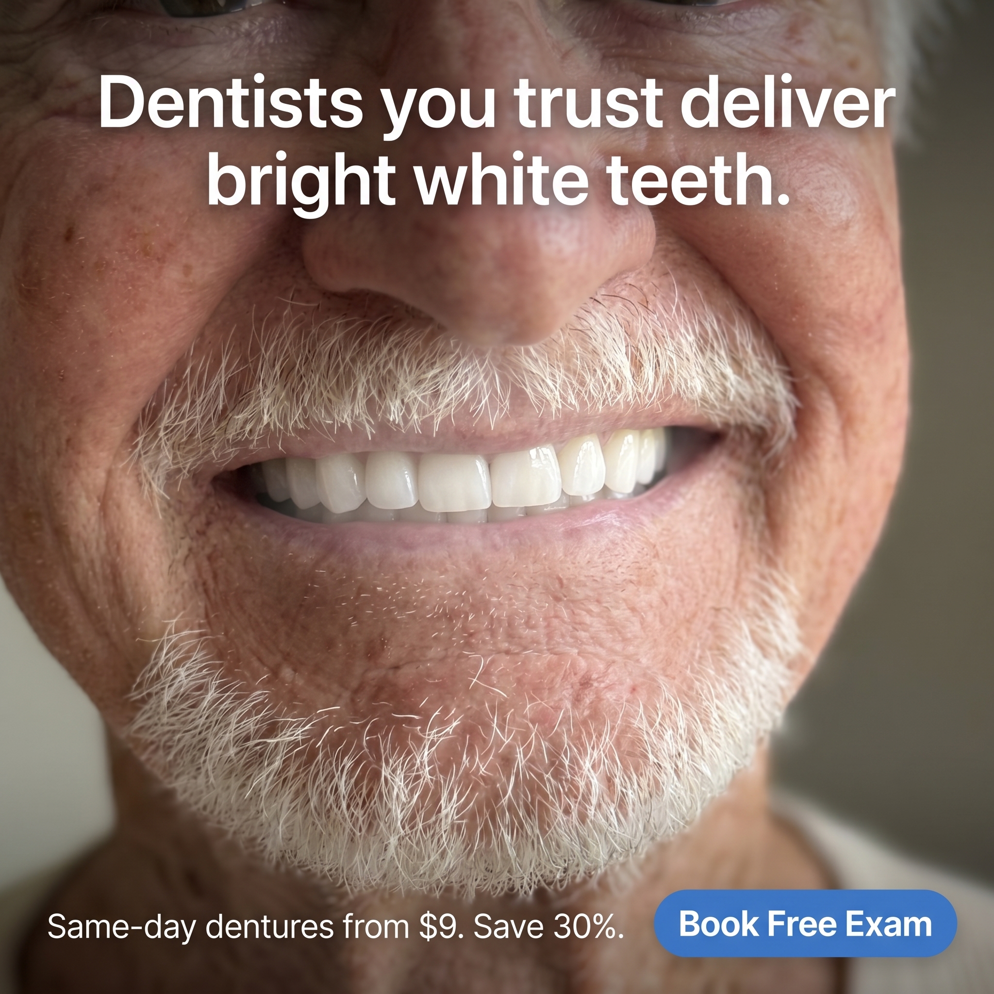 Wide-format dentures ad