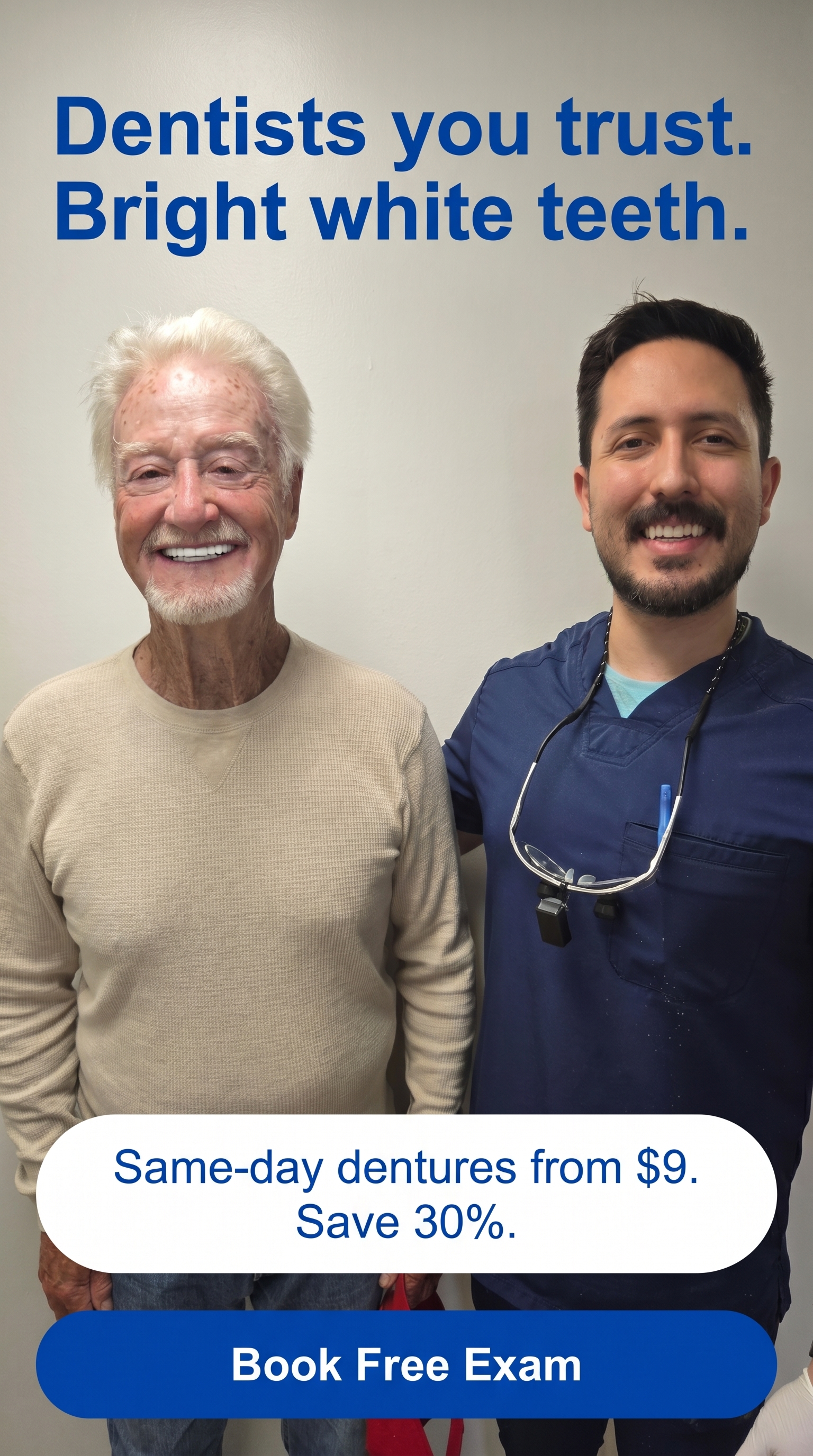 Patient and dentist together